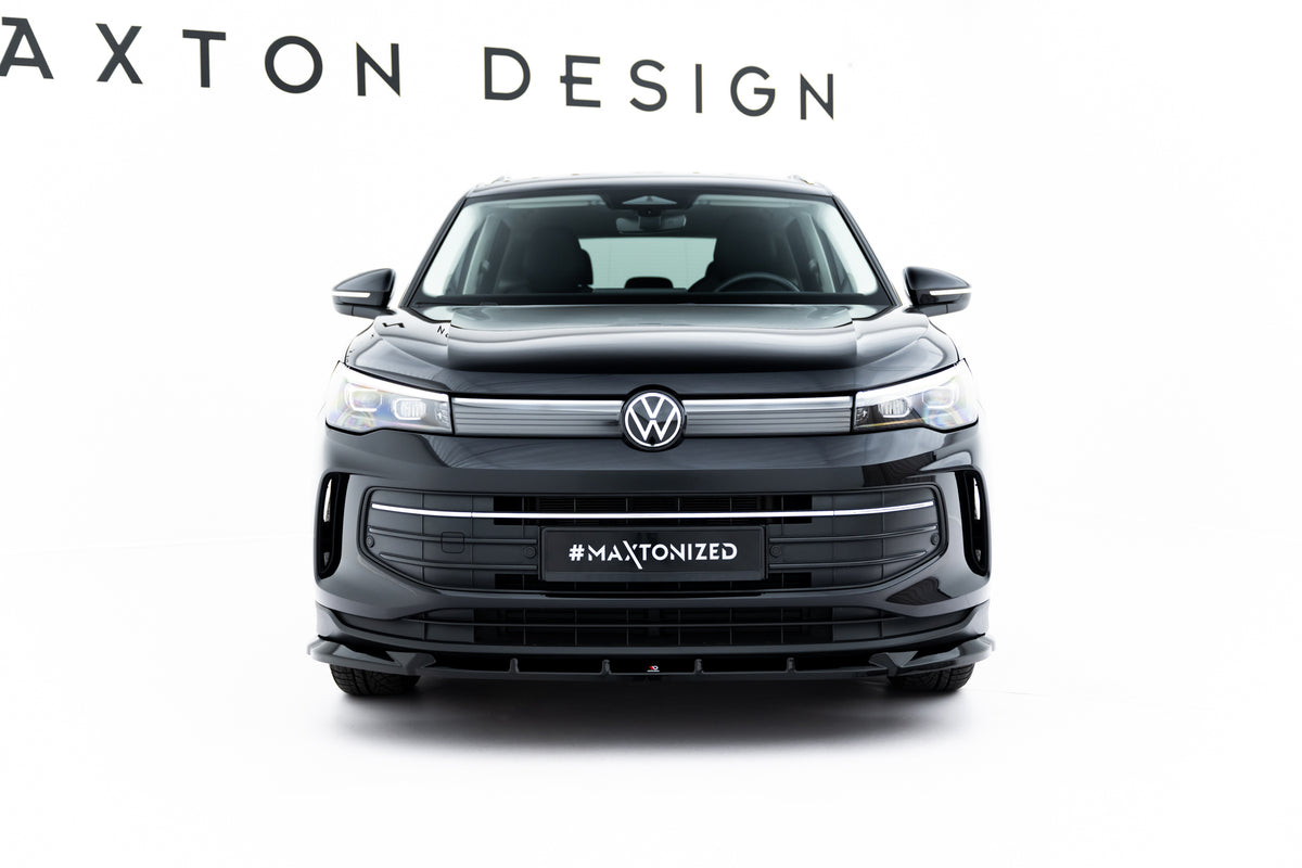 Street+ Spoilerlippe Front Ansatz V.1 passend für VW Tiguan Mk3 schwarz Hochglanz – Ansicht 5