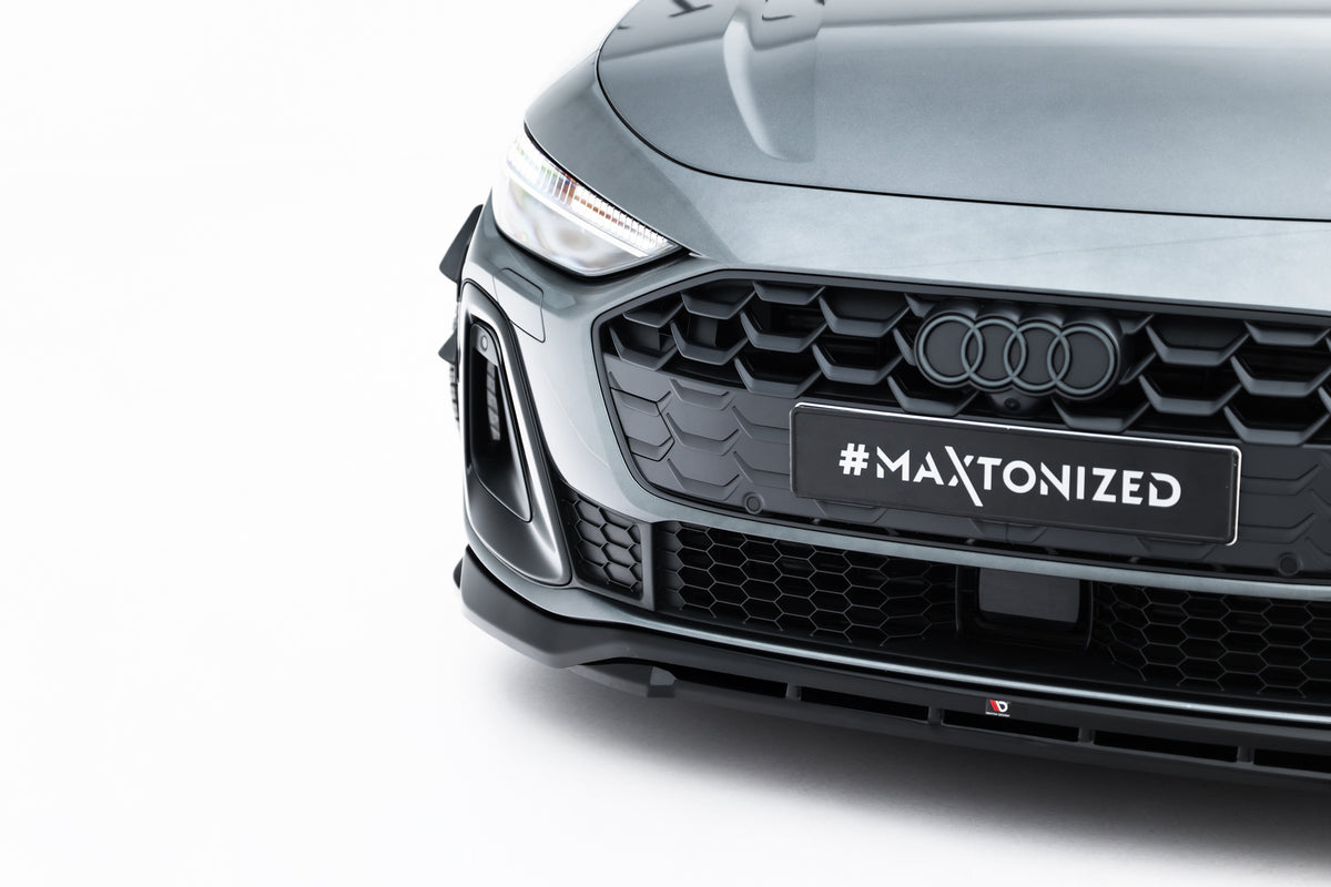 Street+ Spoilerlippe Front Ansatz V.1 passend für Audi A5 S-Line / S5 Limousine / Avant B10 schwarz Hochglanz – Ansicht 4