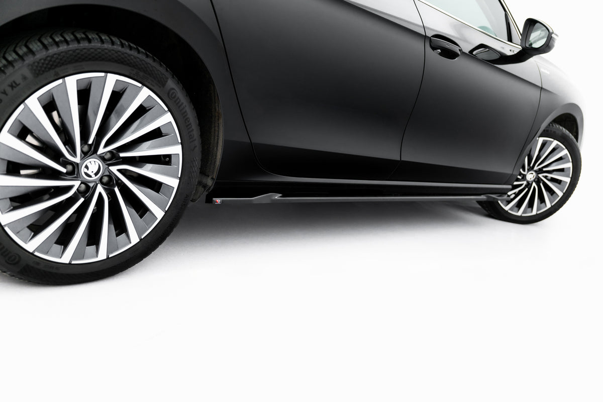 Street+ Seitenschweller Leisten passend für V.1 passend für Skoda Superb Mk4 schwarz Hochglanz – Ansicht 3