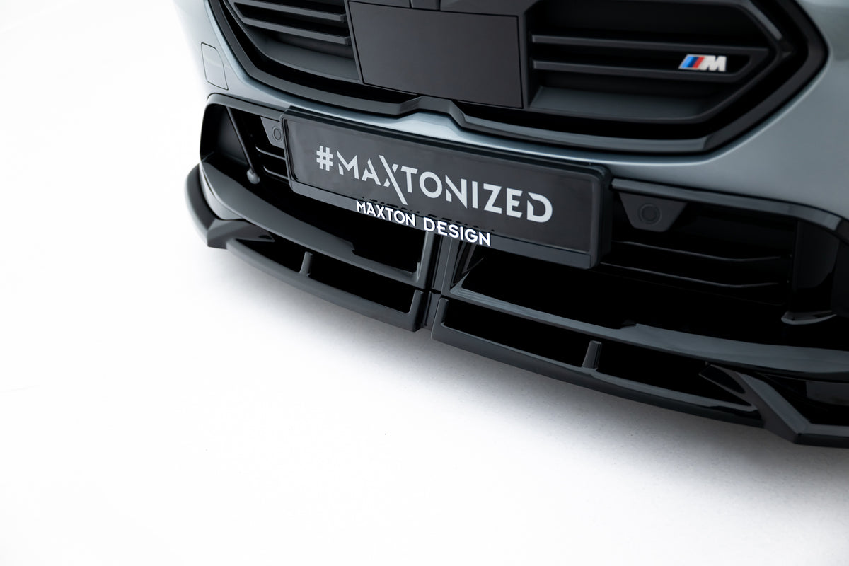 Street+ Spoilerlippe Front Ansatz V.1 passend für BMW M135i M Performance F70 schwarz Hochglanz – Ansicht 4