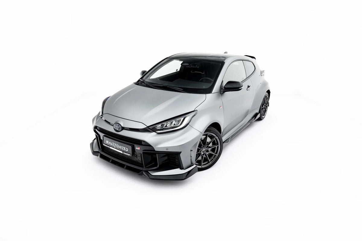 Street+ Spoilerlippe Front Ansatz V.2 passend für Toyota GR Yaris Mk4 Facelift schwarz Hochglanz – Ansicht 3