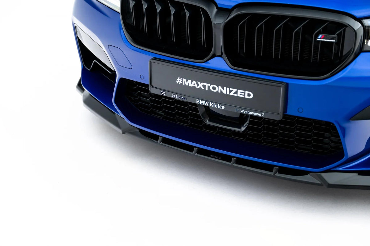 Street+ Spoilerlippe Front Ansatz V.4 passend für BMW M5 F90 Facelift schwarz Hochglanz – Ansicht 5