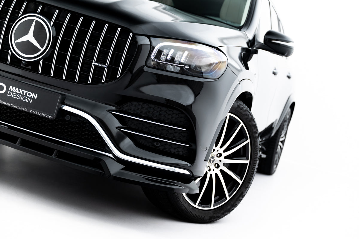 Street+ Spoilerlippe Front Ansatz V.2 passend für Mercedes-Benz GLS AMG-Line X167  schwarz Hochglanz – Ansicht 1