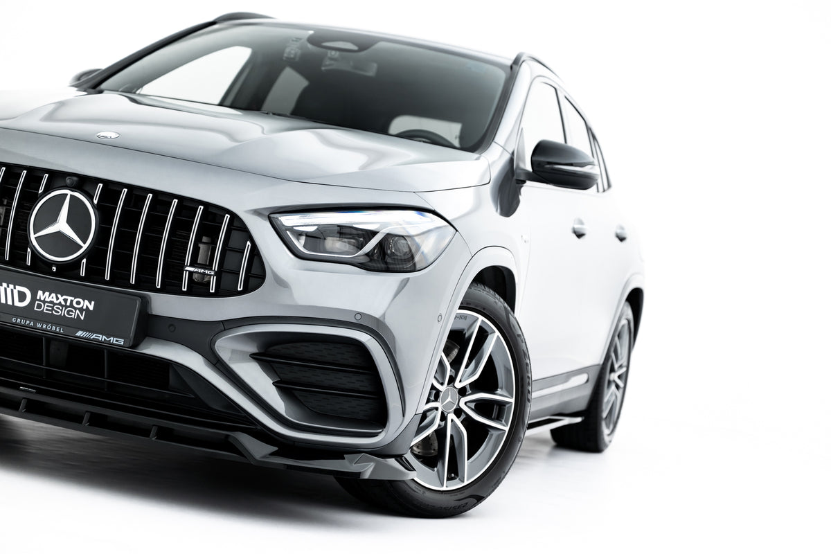 Street+ Spoilerlippe Front Ansatz V.1 passend für Mercedes-AMG GLA 35 H247 Facelift schwarz Hochglanz – Ansicht 6