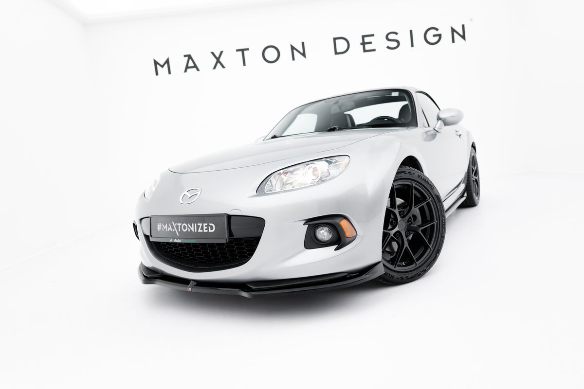 Street+ Spoilerlippe Front Ansatz passend für Mazda MX-5 Mk3 (NC) Facelift schwarz Hochglanz – Ansicht 4