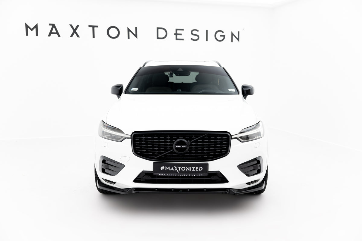 Street+ Spoilerlippe Front Ansatz V.2 passend für Volvo XC60 Mk2 R-Design schwarz Hochglanz – Ansicht 1