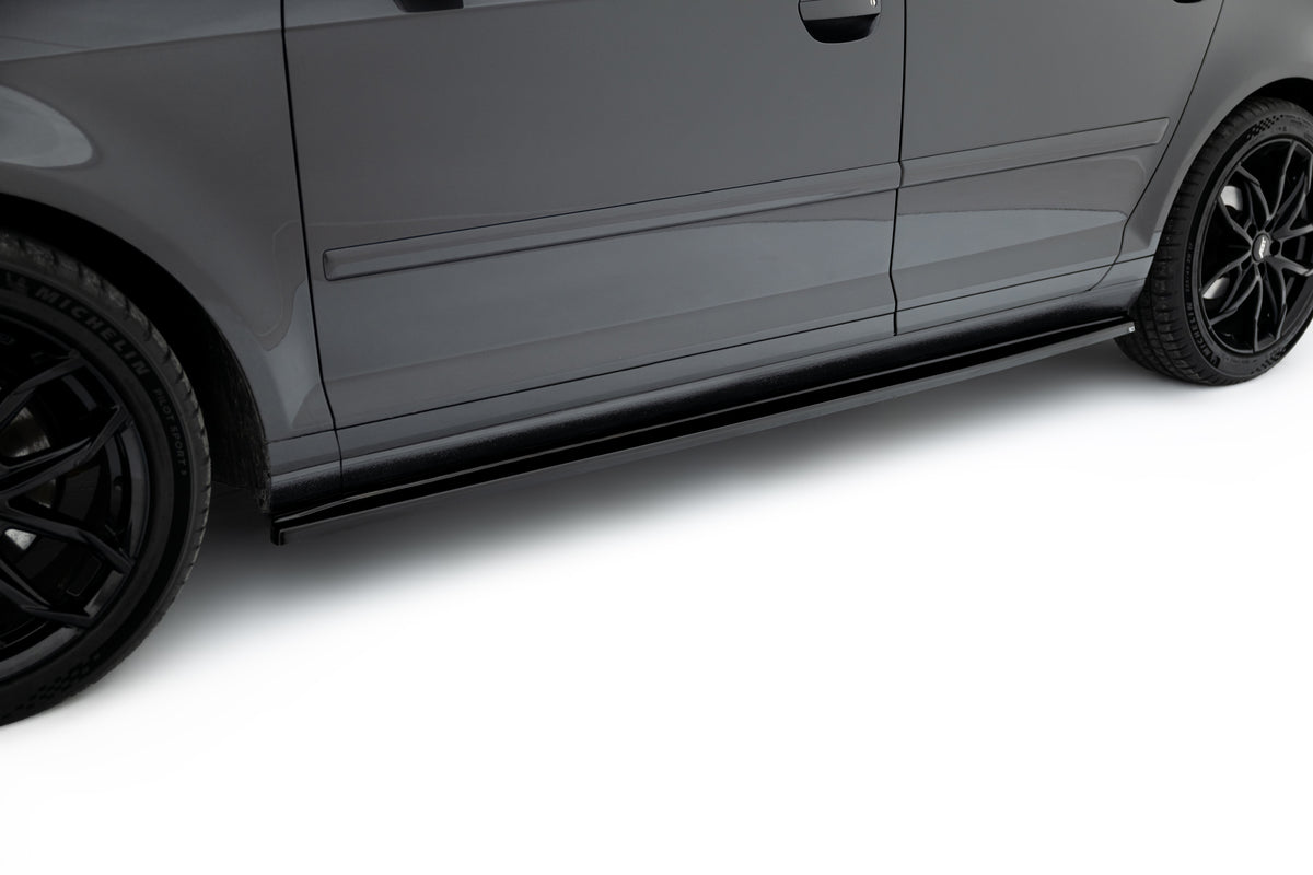 Street+ Seitenschweller Leisten passend für Audi A3 Sportback 8P / 8P Facelift schwarz Hochglanz – Ansicht 3