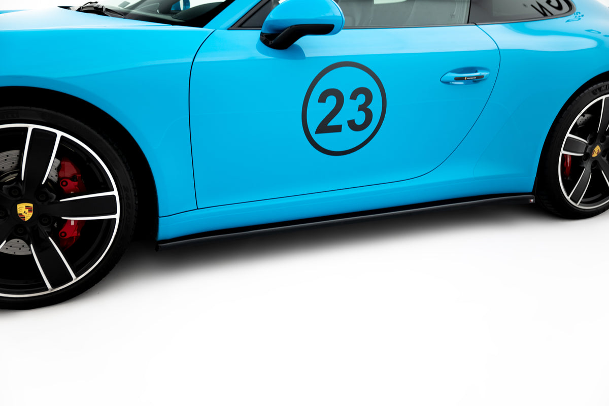Street+ Seitenschweller Leisten passend für Porsche 911 Carrera 991 Facelift schwarz Hochglanz – Ansicht 4