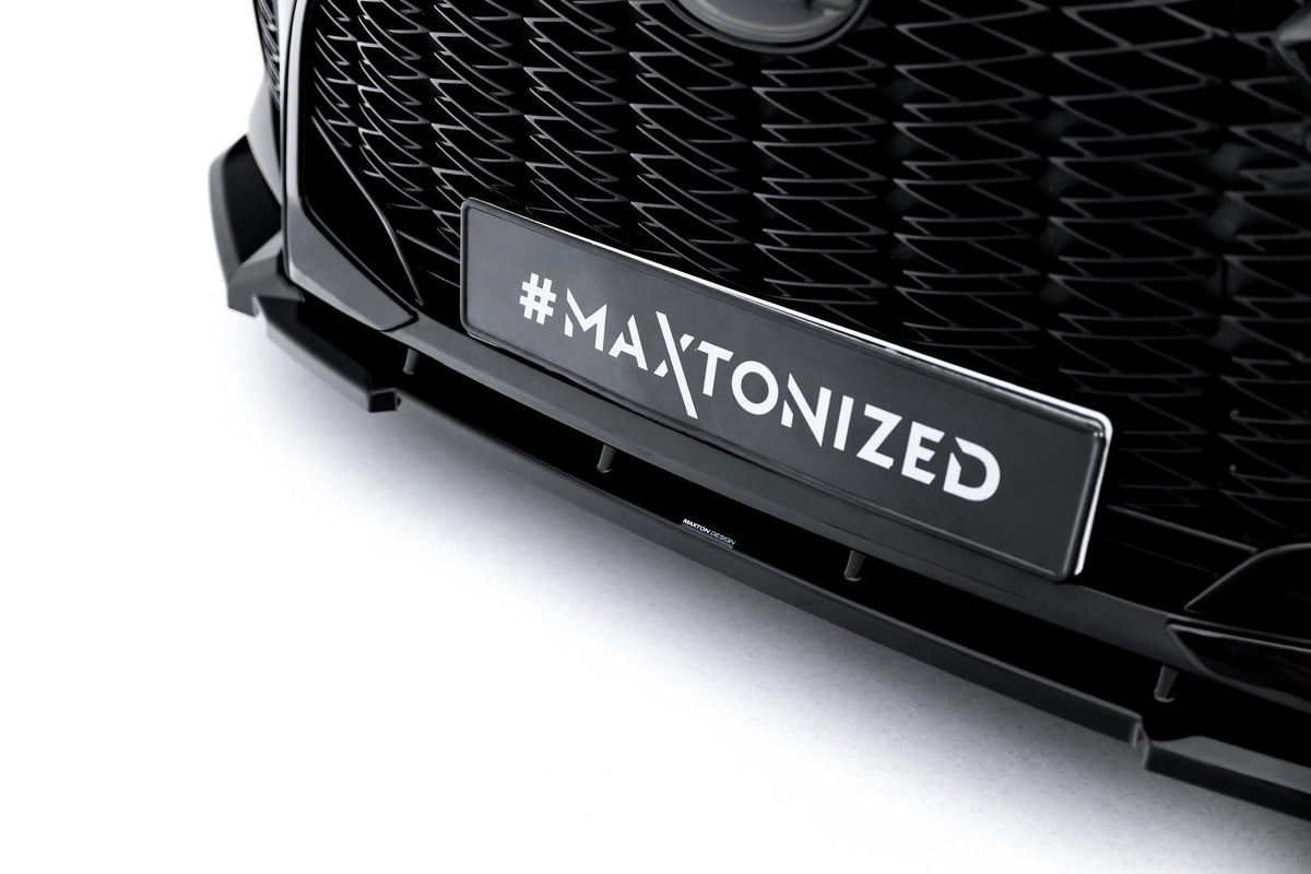 Street+ Spoilerlippe Front Ansatz V.1 passend für Lexus IS 500 Mk3 Facelift 2 (XE30) schwarz Hochglanz – Ansicht 5