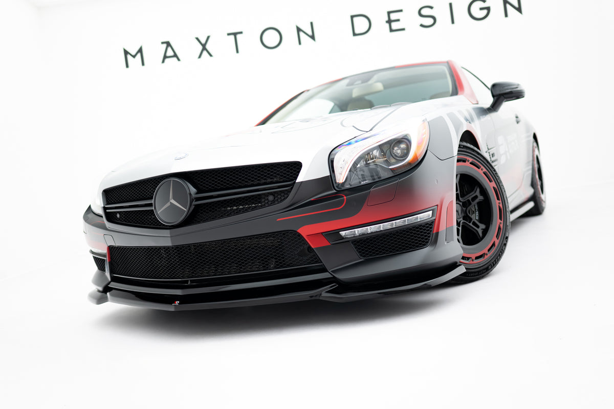 Street+ Spoilerlippe Front Ansatz V.2 passend für Mercedes-Benz SL 63 AMG R231 schwarz Hochglanz – Ansicht 8