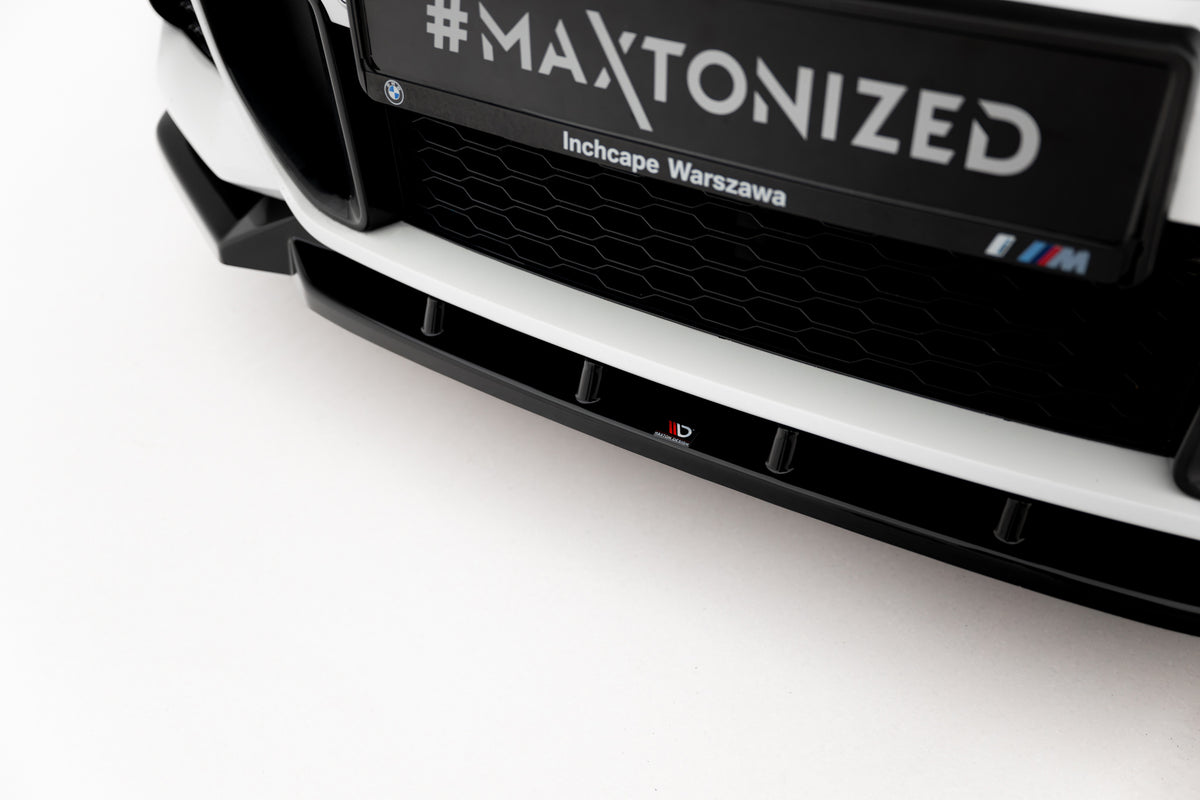 Street+ Spoilerlippe Front Ansatz passend für BMW X1 M-Paket F48 Facelift schwarz Hochglanz – Ansicht 4