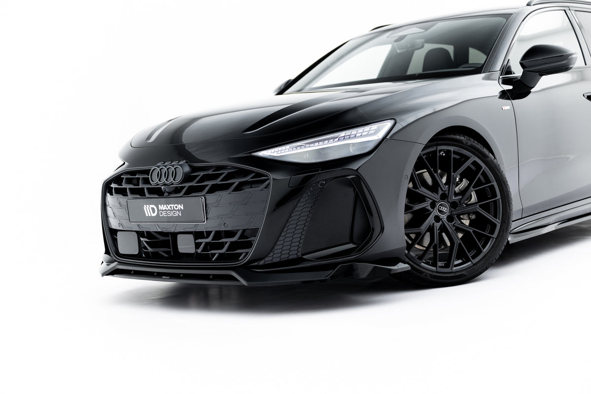 Street+ Spoilerlippe Front Ansatz V.1 passend für Audi A6 S-Line C9 schwarz Hochglanz – Ansicht 4
