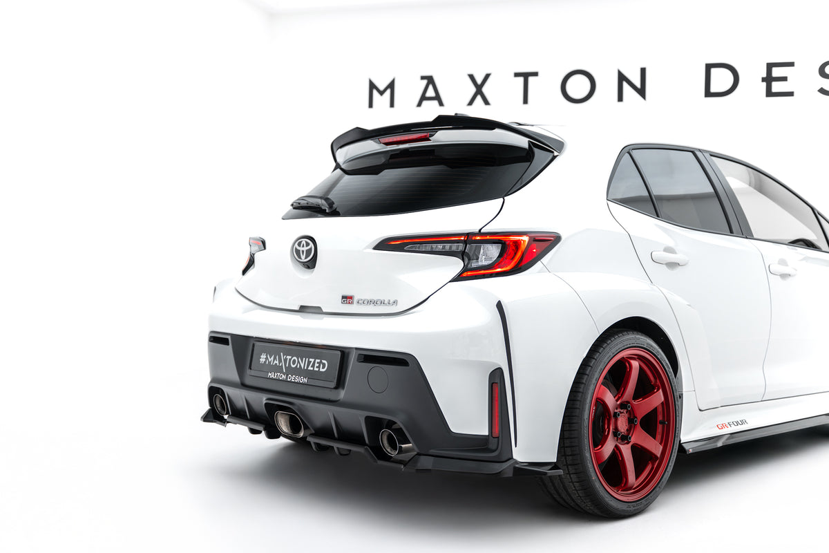 Heck Ansatz Flaps Diffusor V.1 passend für Toyota GR Corolla Mk12 schwarz Hochglanz – Ansicht 1