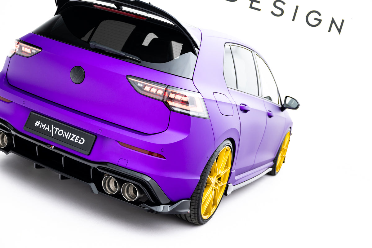 Street+ Mittlerer Diffusor RACE passend für V.1 VW Golf R Hatchback Mk8 / Mk8 Facelift schwarz Hochglanz – Ansicht 6