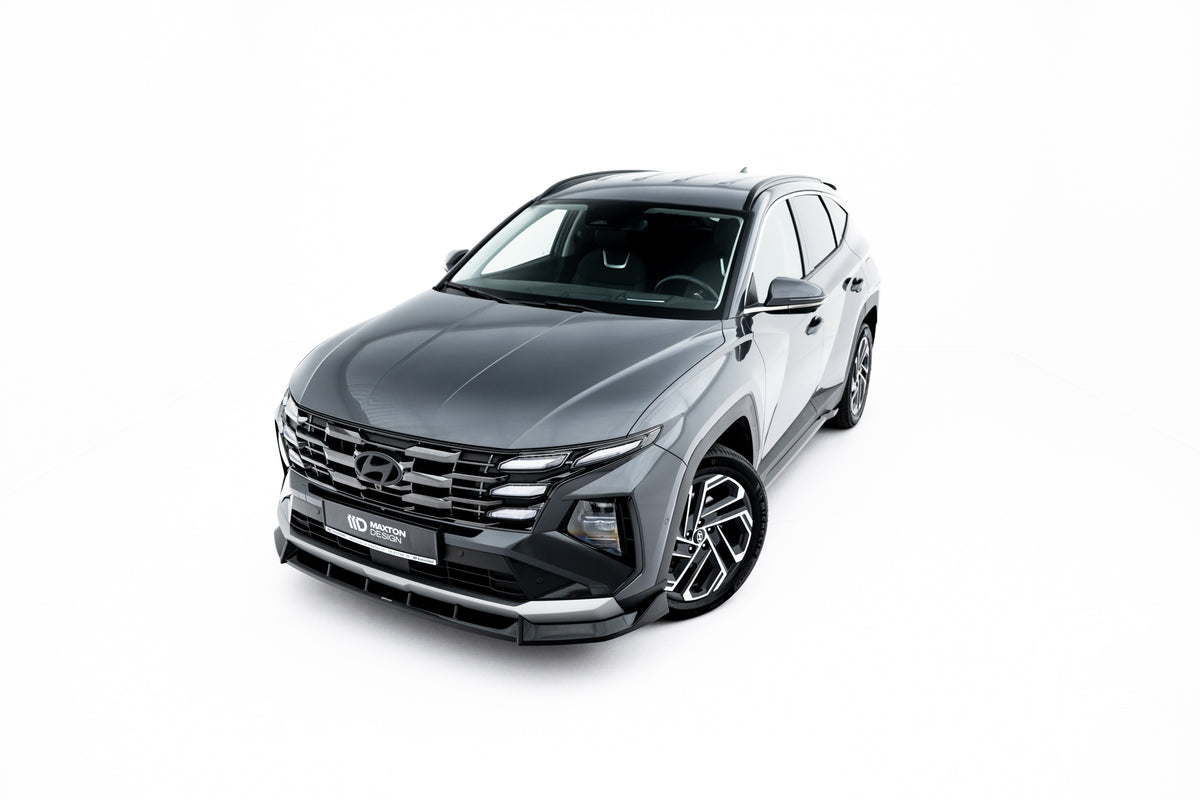 Street+ Spoilerlippe Front Ansatz passend für Hyundai Tucson Mk4 Facelift schwarz Hochglanz – Ansicht 4