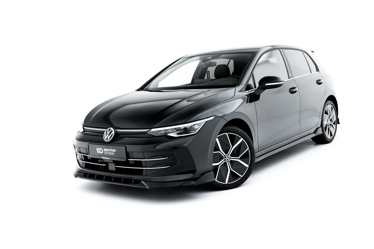 Street+ Spoilerlippe Front Ansatz passend für VW Golf Variant Mk8 Facelift schwarz Hochglanz – Ansicht 4