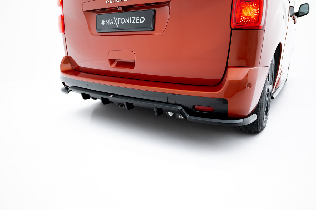 Street+ Mittlerer Diffusor RACE passend für Peugeot Partner Long Mk3 schwarz Hochglanz – Ansicht 1