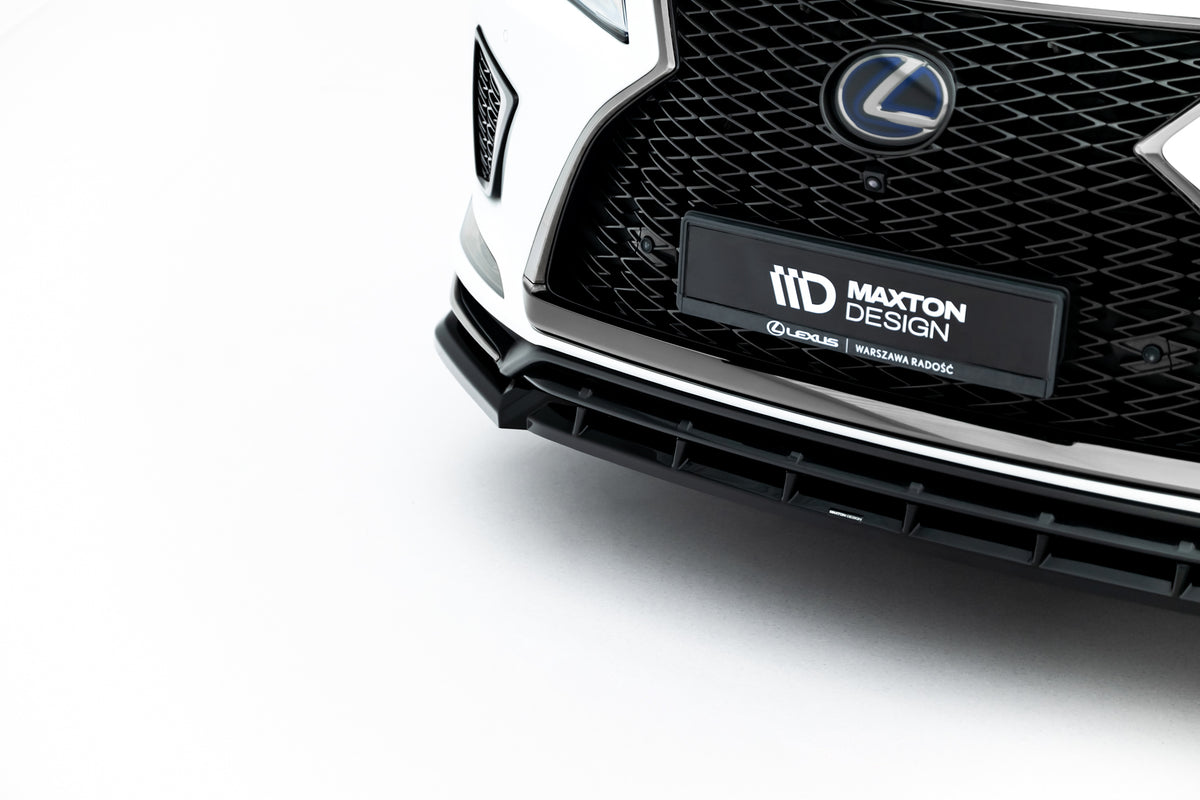 Street+ Spoilerlippe Front Ansatz passend für Lexus RX F-Sport Mk4 Facelift schwarz Hochglanz – Ansicht 3