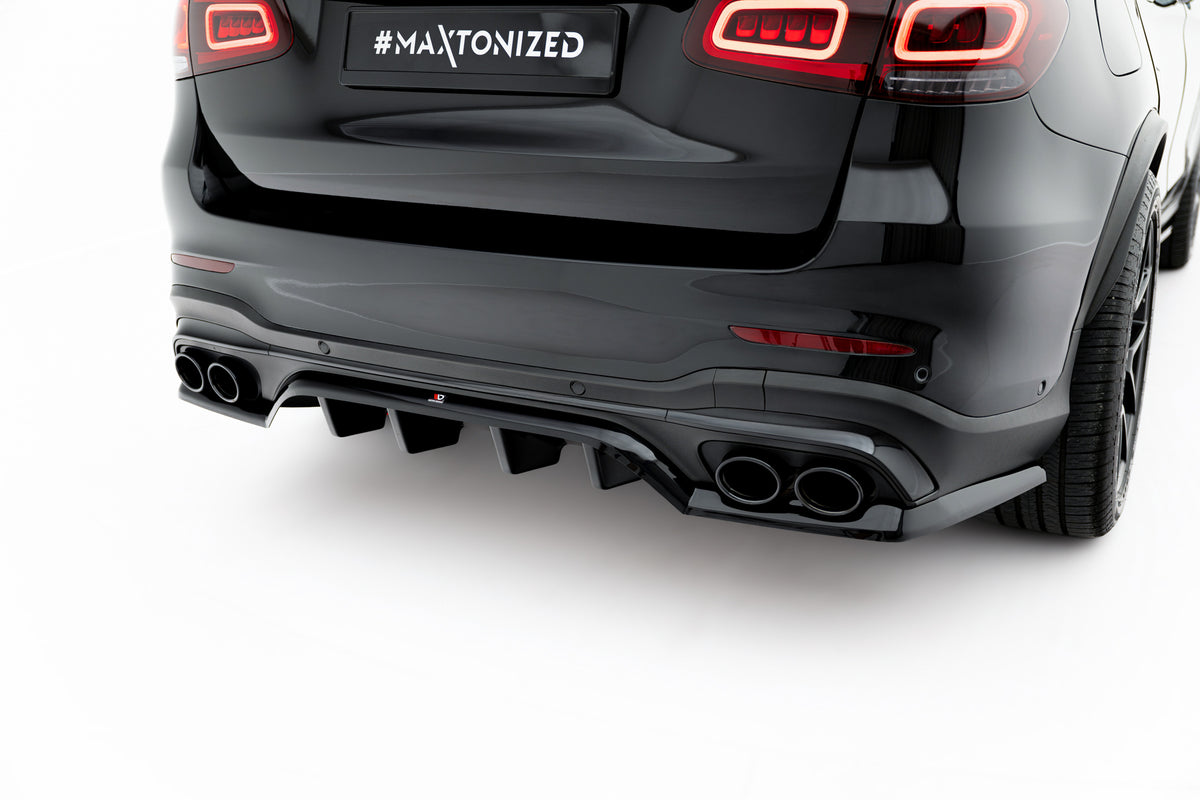 Street+ Mittlerer Diffusor RACE passend für Mercedes-AMG GLC 43 SUV X253 Facelift schwarz Hochglanz – Ansicht 1