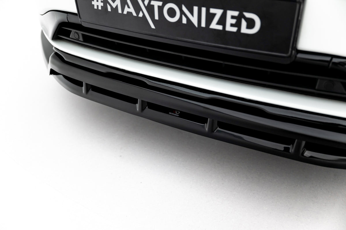 Street+ Spoilerlippe Front Ansatz passend für Volvo XC60 Mk1 Facelift schwarz Hochglanz – Ansicht 3