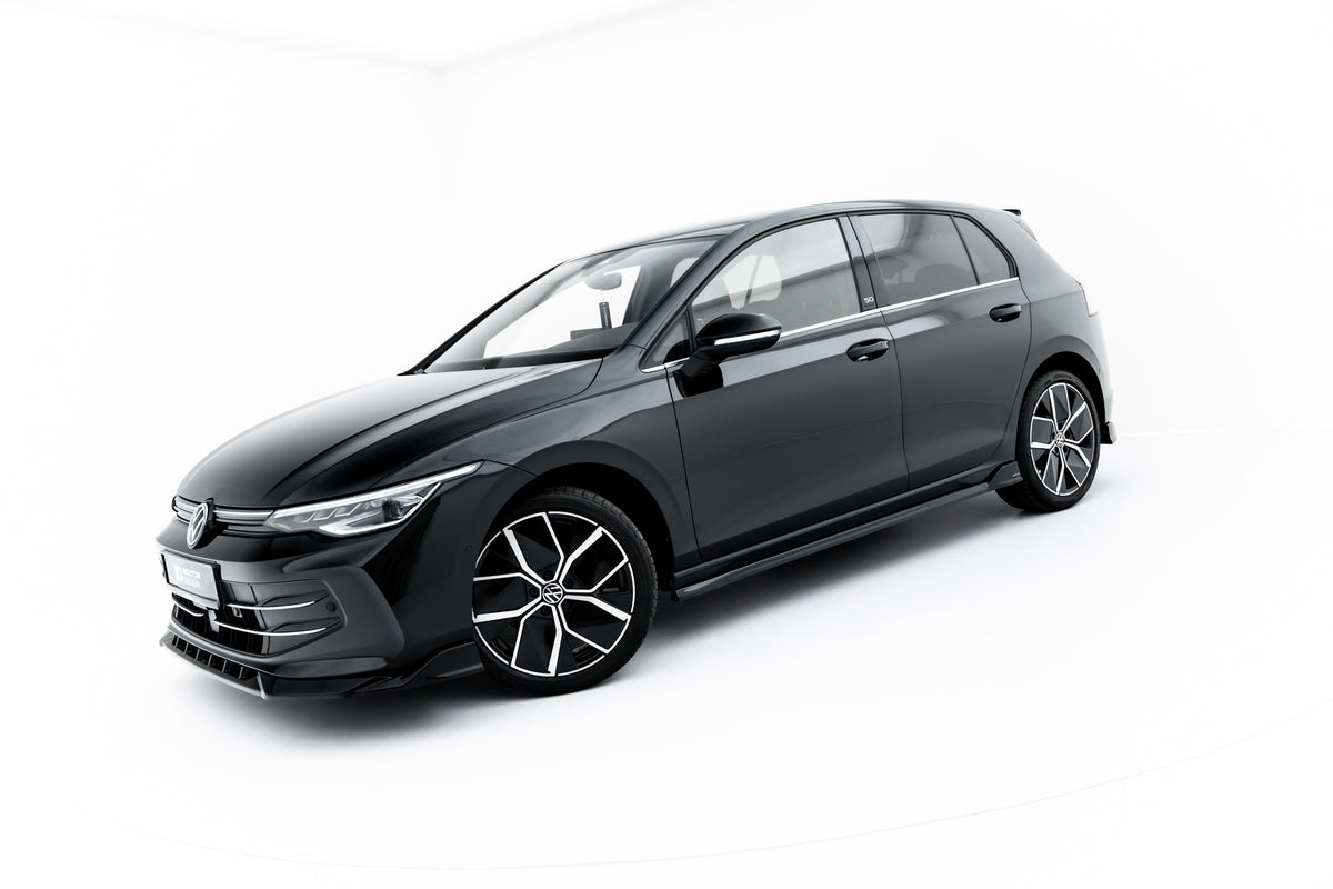 Street+ Seitenschweller Leisten passend für VW Golf Hatchback Mk8 Facelift schwarz Hochglanz – Ansicht 1