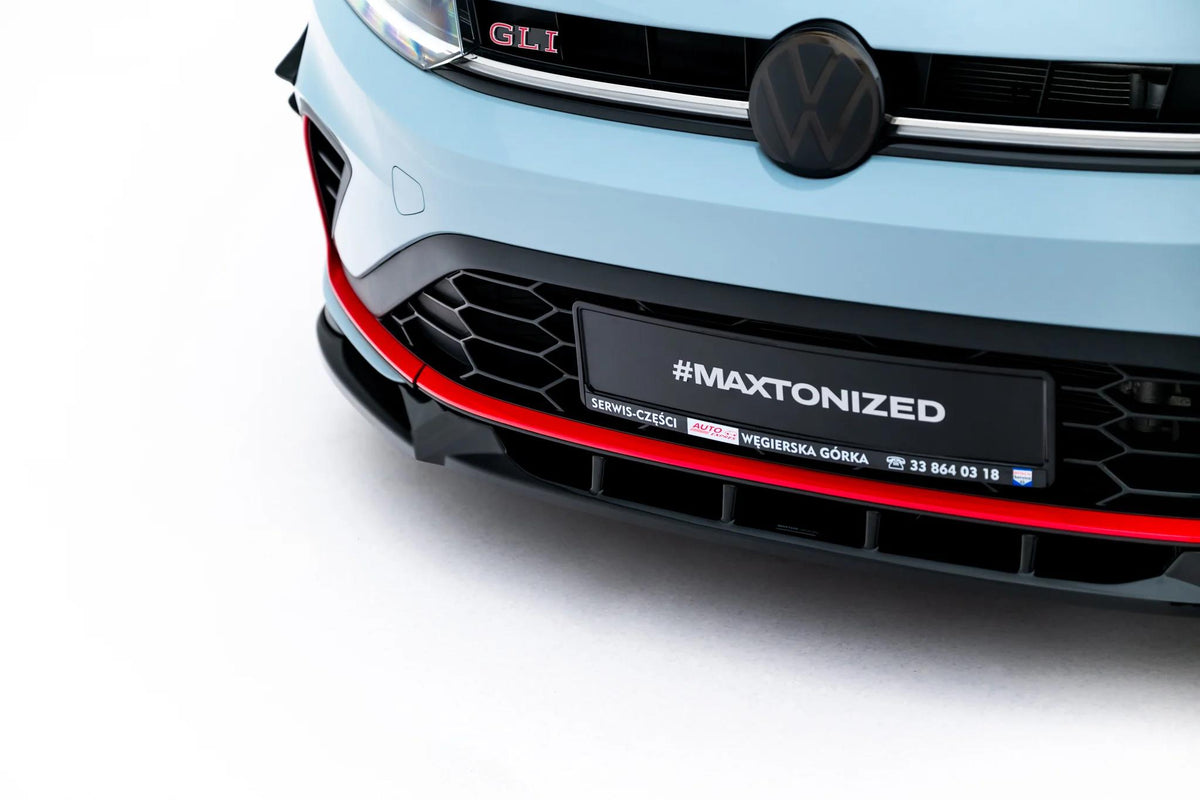 Street+ Spoilerlippe Front Ansatz V.1 passend für VW Jetta GLI Mk7 Facelift 2 schwarz Hochglanz – Ansicht 5