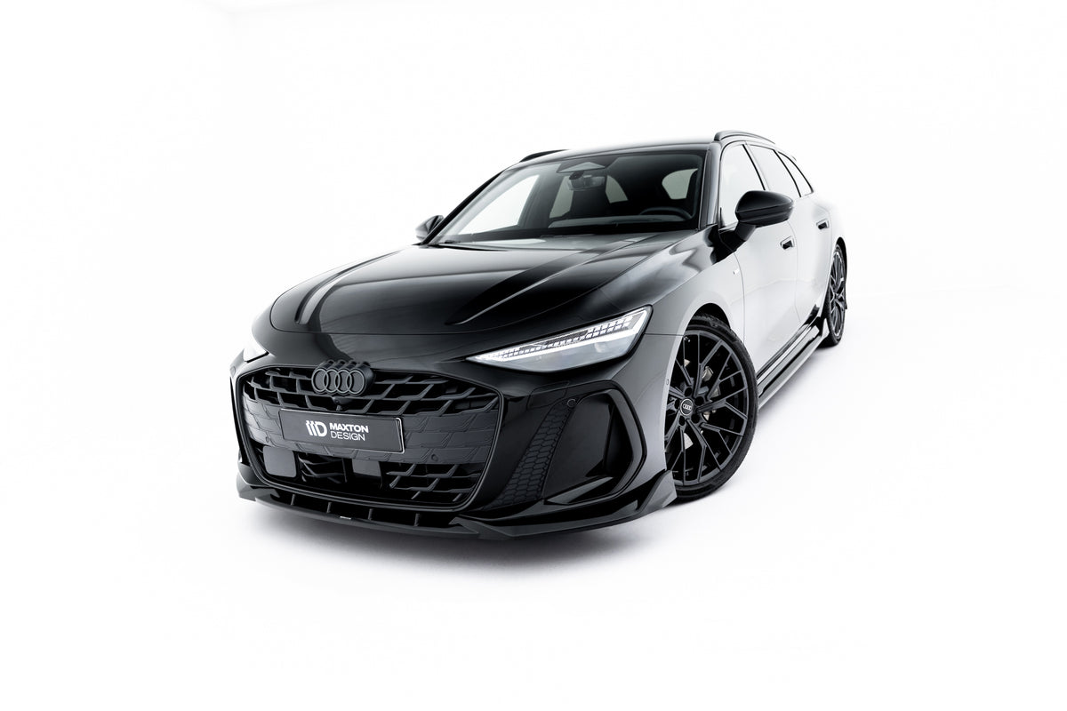 Street+ Spoilerlippe Front Ansatz V.2 passend für Audi A6 S-Line C9 schwarz Hochglanz – Ansicht 7
