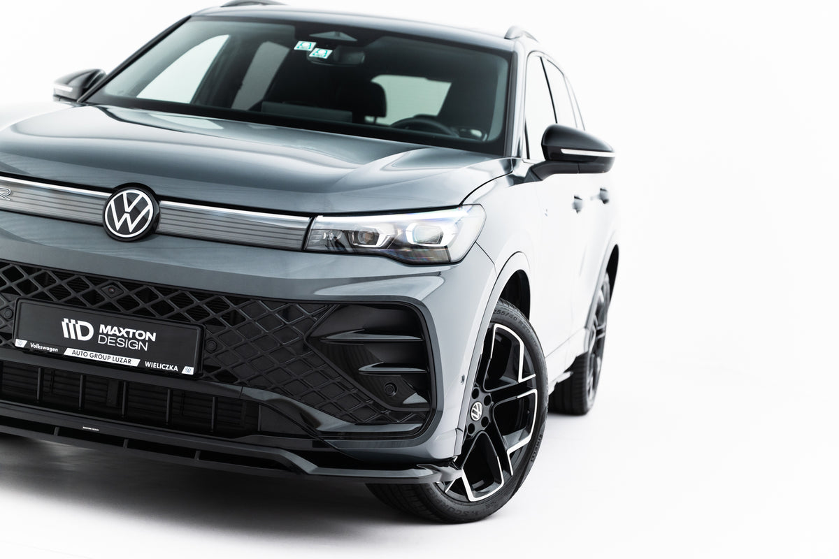 Street+ Spoilerlippe Front Ansatz V.2 passend für VW Tiguan R-Line Mk3  schwarz Hochglanz – Ansicht 6