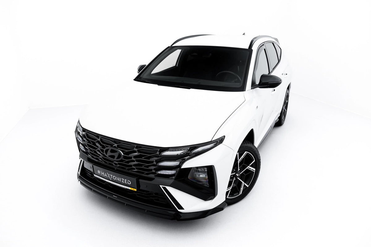 Street+ Spoilerlippe Front Ansatz passend für Hyundai Tucson N-Line Mk4 Facelift schwarz Hochglanz – Ansicht 4