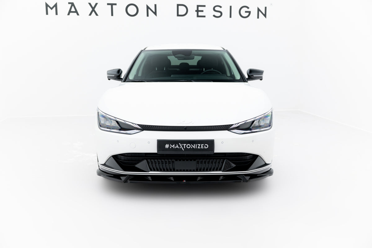 Street+ Spoilerlippe Front Ansatz passend für Kia EV6 Mk1 schwarz Hochglanz – Ansicht 1
