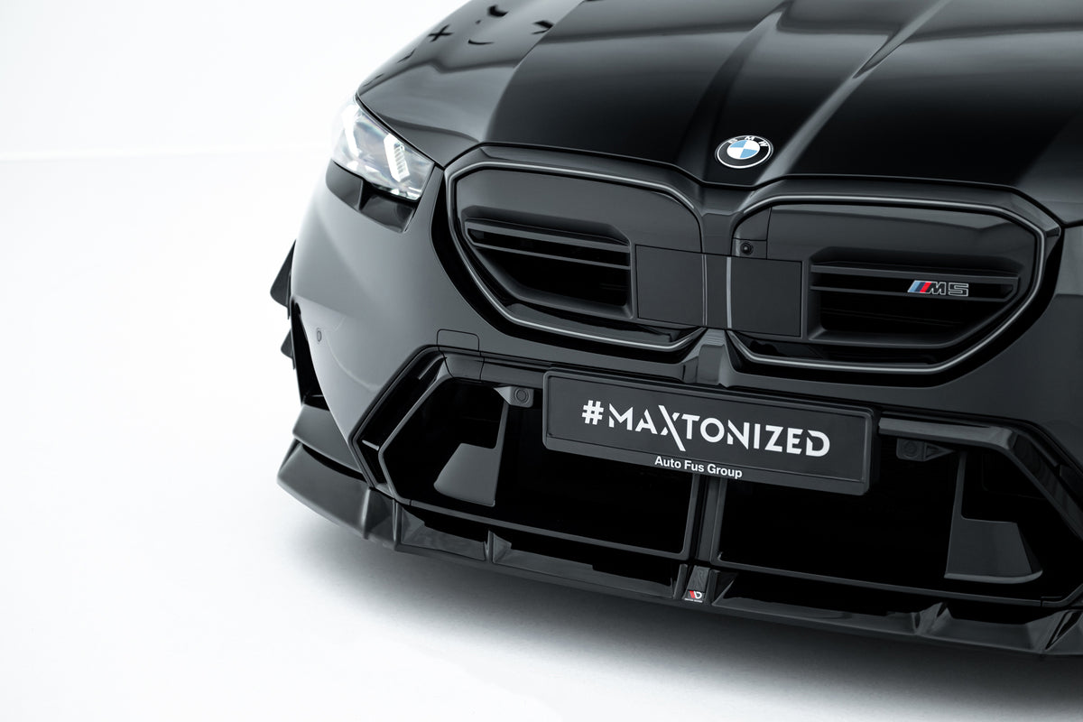 Street+ Spoilerlippe Front Ansatz V.1 passend für BMW M5 Limousine / Touring G90 schwarz Hochglanz – Ansicht 7