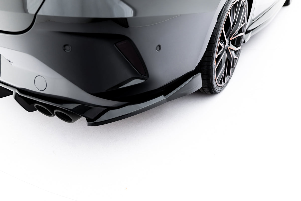 Heck Ansatz Flaps Diffusor V.6 passend für Cupra Leon ST Mk1 Facelift schwarz Hochglanz – Ansicht 2
