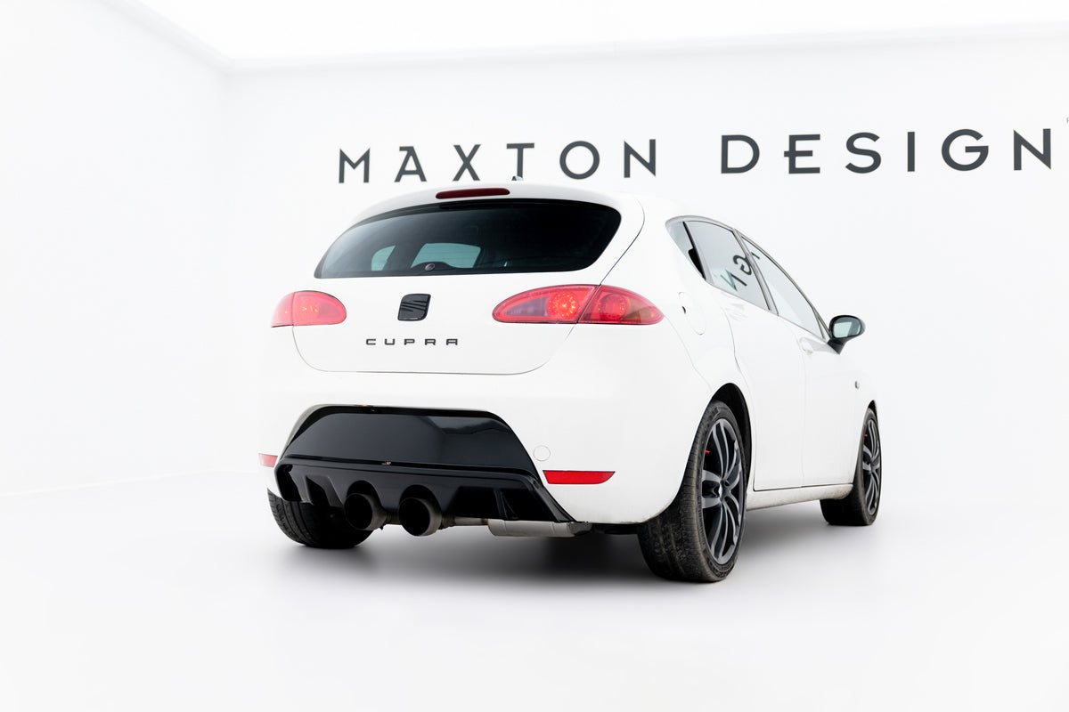 Diffusor Heck Ansatz passend für Seat Leon Cupra/ FR Mk2  schwarz Hochglanz – Ansicht 1