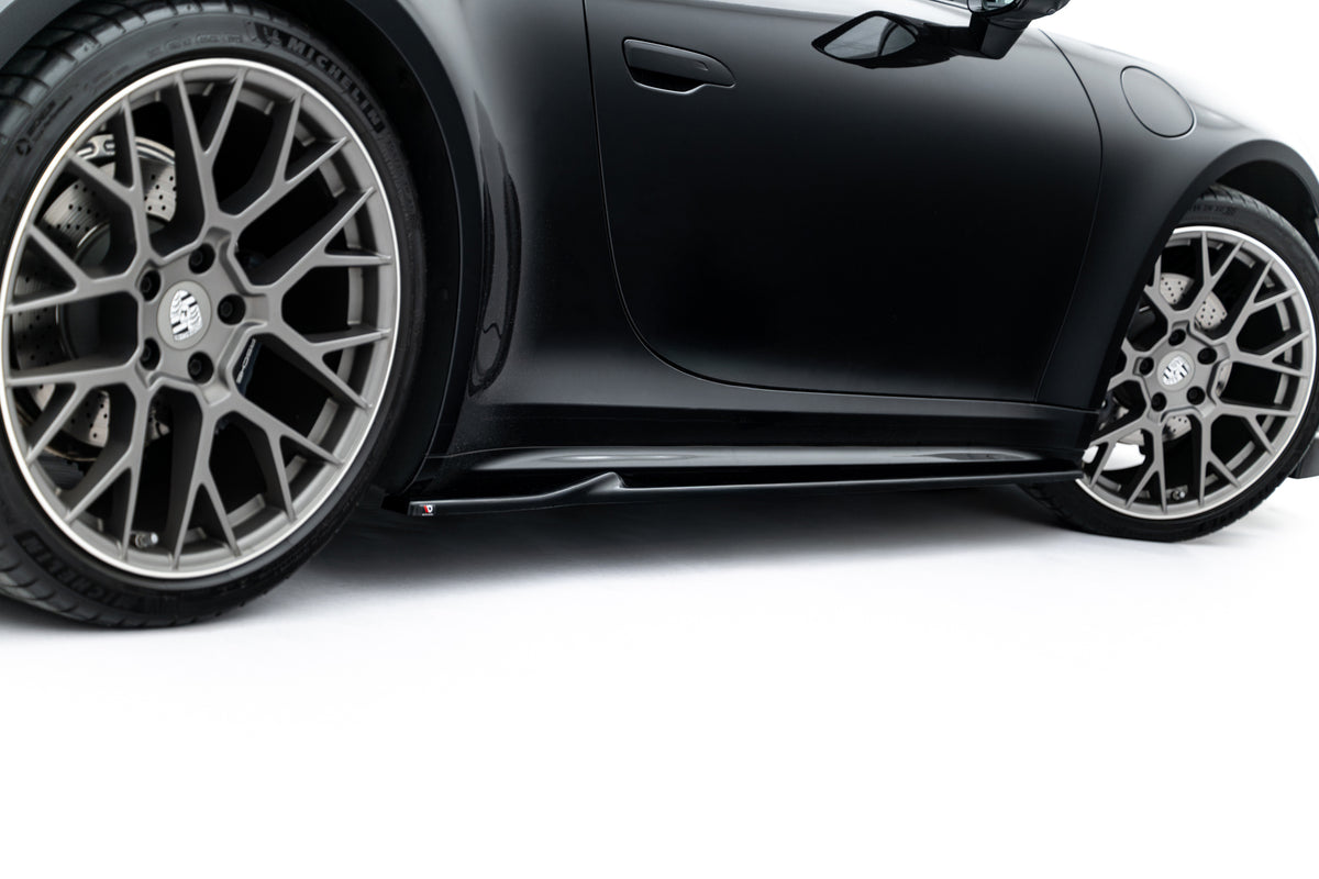 Street+ Seitenschweller Leisten passend für V.1 passend für Porsche 911 Carrera Sport Design 992 schwarz Hochglanz – Ansicht 4