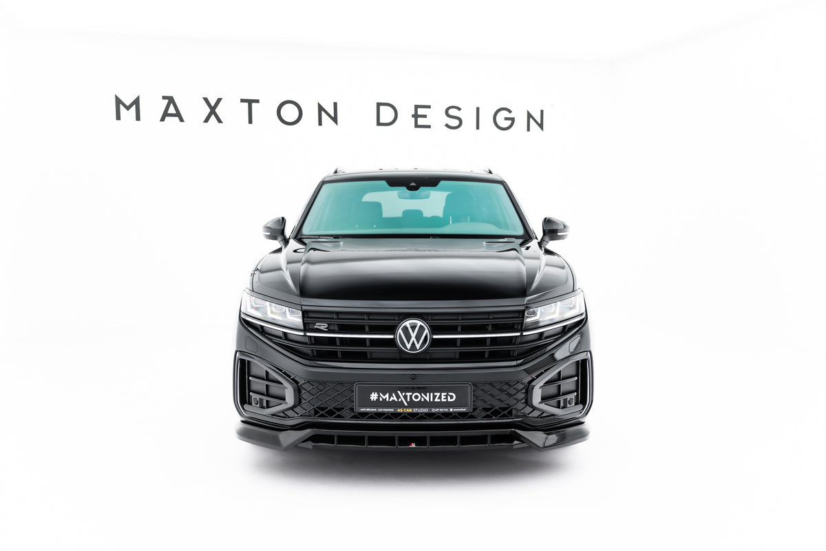 Street+ Spoilerlippe Front Ansatz passend für VW Touareg Elegance Mk3 Facelift schwarz Hochglanz – Ansicht 5