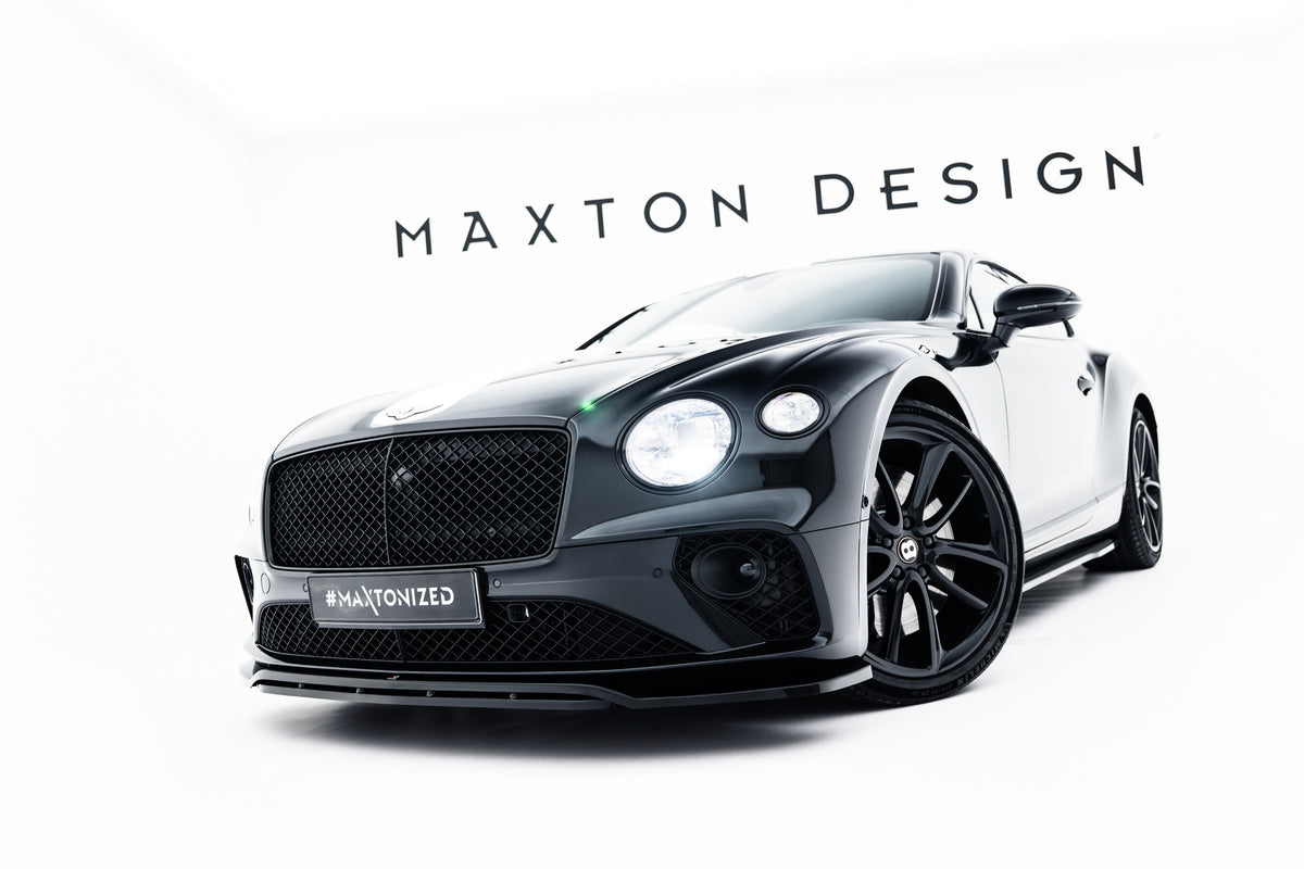 Street+ Spoilerlippe Front Ansatz passend für Bentley Continental GT Coupe Mk3 schwarz Hochglanz – Ansicht 1