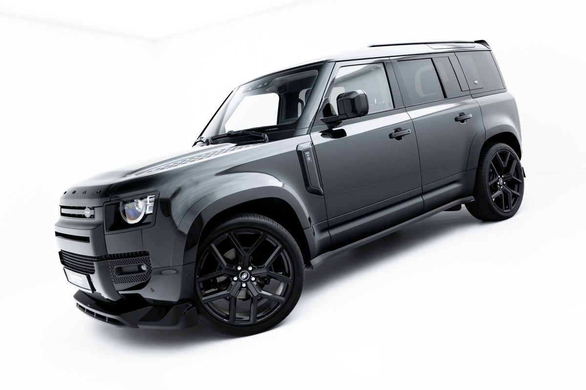 Street+ Seitenschweller Leisten passend für Land Rover Defender 110 Mk4 schwarz Hochglanz – Ansicht 1