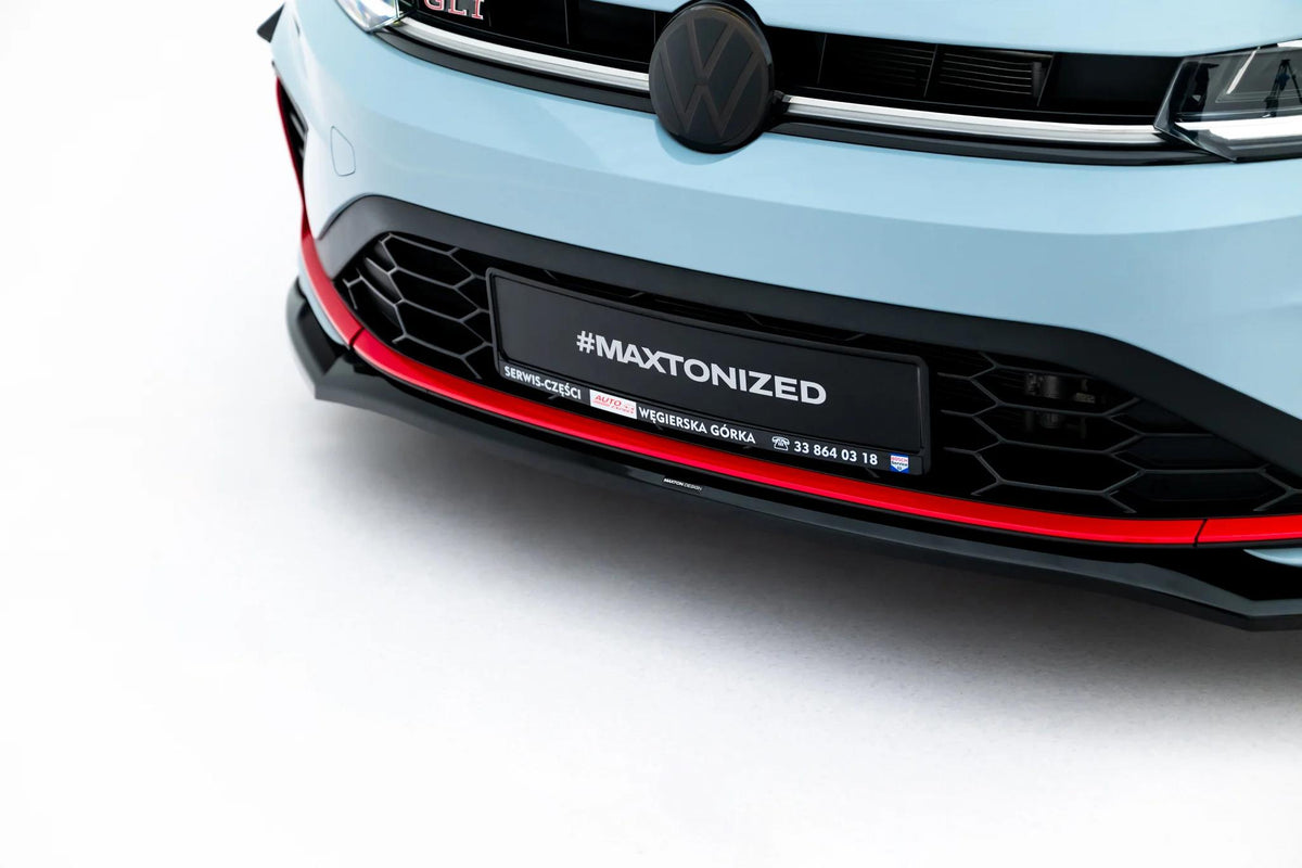 Street+ Spoilerlippe Front Ansatz V.2 passend für VW Jetta GLI Mk7 Facelift 2 schwarz Hochglanz – Ansicht 4
