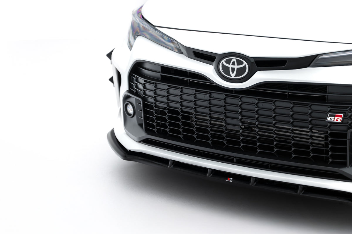 Street+ Spoilerlippe Front Ansatz V.1 passend für Toyota GR Corolla Mk12 schwarz Hochglanz – Ansicht 1