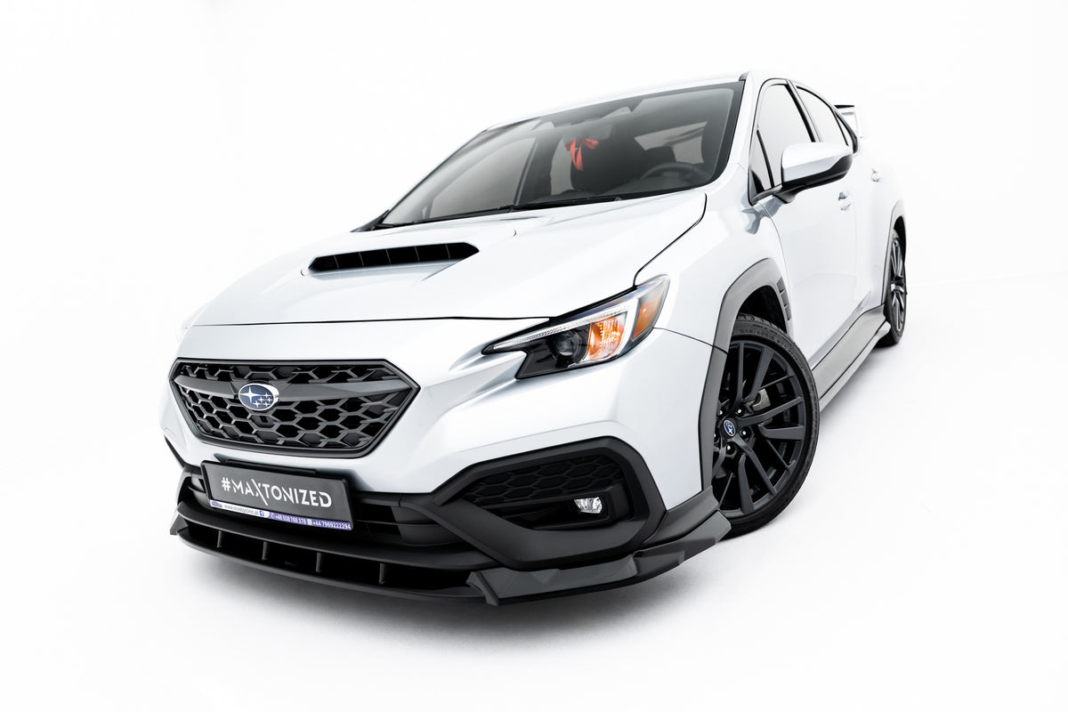 Street+ Spoilerlippe Front Ansatz V.1 passend für Subaru WRX STI Mk2 schwarz Hochglanz – Ansicht 3