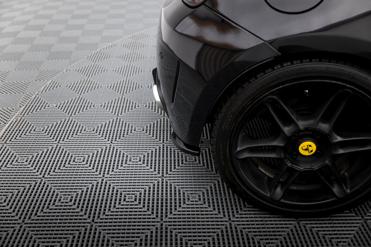 Heck Ansatz Flaps Diffusor V.2 passend für Abarth 500 Mk1 schwarz Hochglanz – Ansicht 4