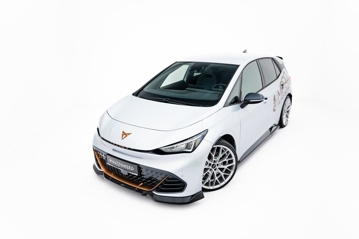 Street+ Spoilerlippe Front Ansatz V.2 passend für Cupra Born Mk1 schwarz Hochglanz – Ansicht 2