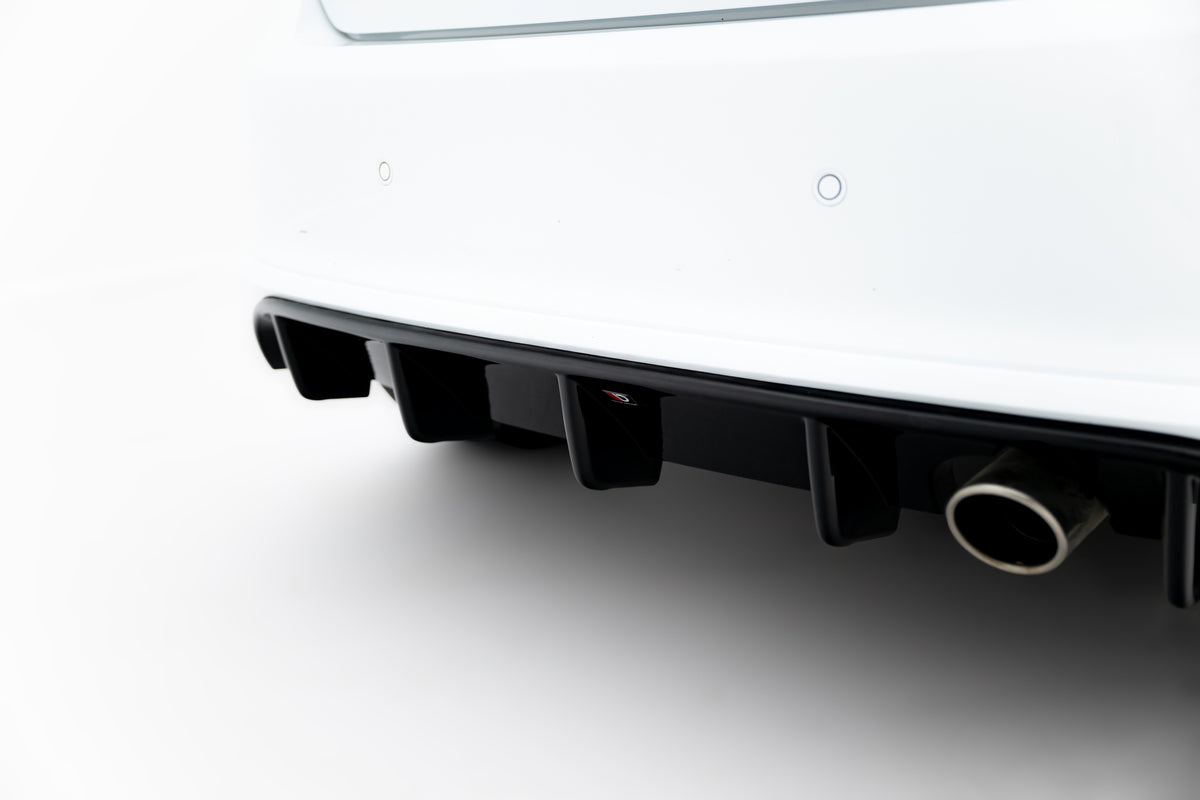 Diffusor Heck Ansatz passend für Ford Fiesta Mk8 ST-Line schwarz Hochglanz – Ansicht 4