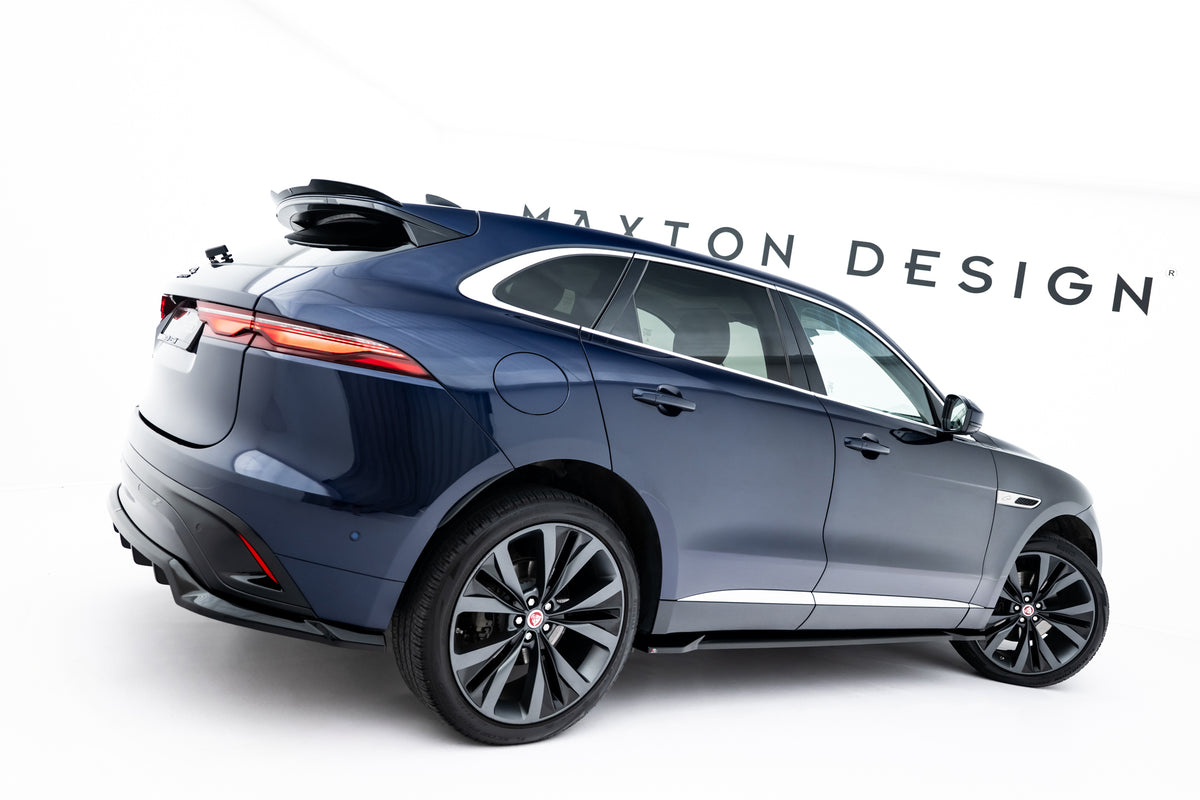 Street+ Mittlerer Diffusor RACE passend für Jaguar F-Pace R-Sport X761 Facelift schwarz Hochglanz – Ansicht 1