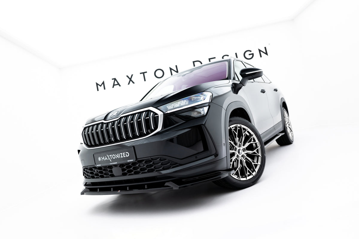 Street+ Spoilerlippe Front Ansatz passend für Skoda Kodiaq Mk2 schwarz Hochglanz – Ansicht 3