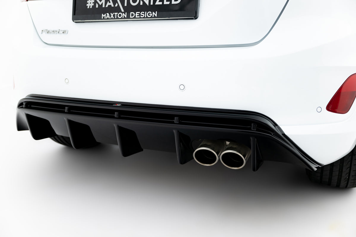 Diffusor Heck Ansatz V.2 passend für Ford FIesta Mk8 ST schwarz Hochglanz – Ansicht 5