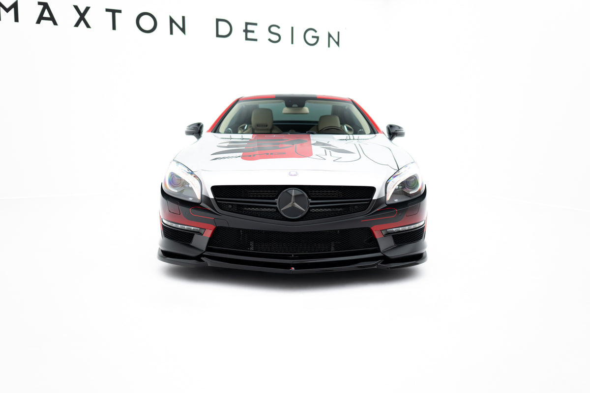 Street+ Spoilerlippe Front Ansatz V.2 passend für Mercedes-Benz SL 63 AMG R231 schwarz Hochglanz – Ansicht 3