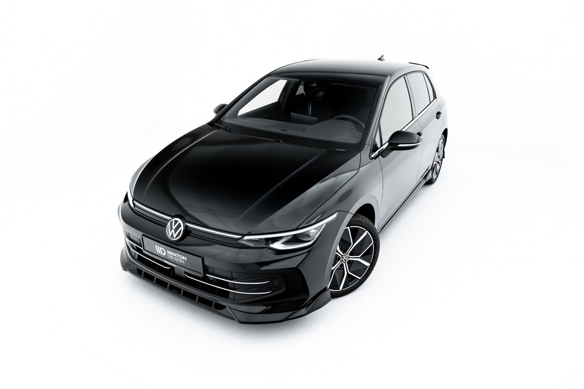 Street+ Spoilerlippe Front Ansatz passend für VW Golf Variant Mk8 Facelift schwarz Hochglanz – Ansicht 3
