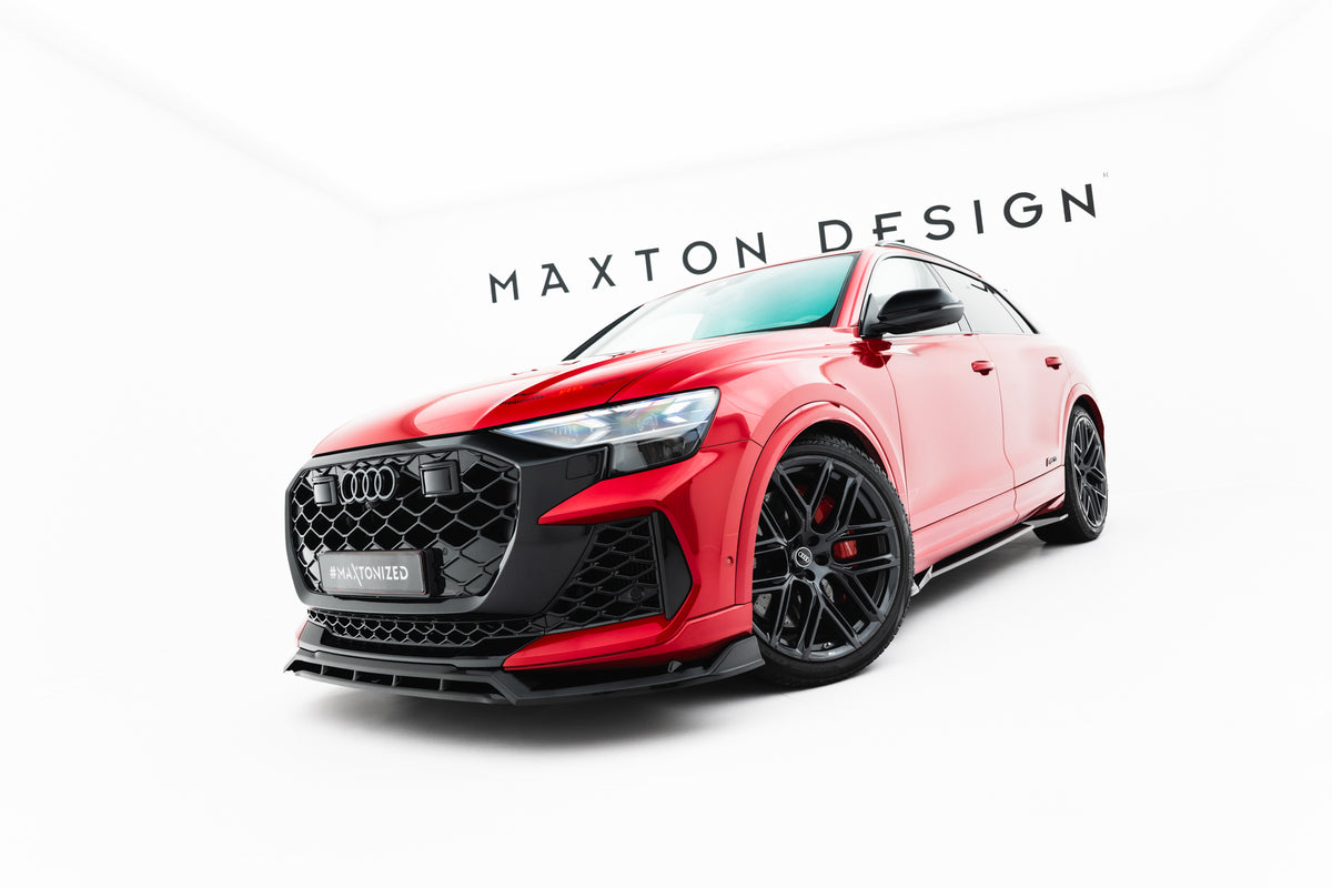 Street+ Spoilerlippe Front Ansatz passend für Audi RSQ8 Mk1 Facelift schwarz Hochglanz – Ansicht 1