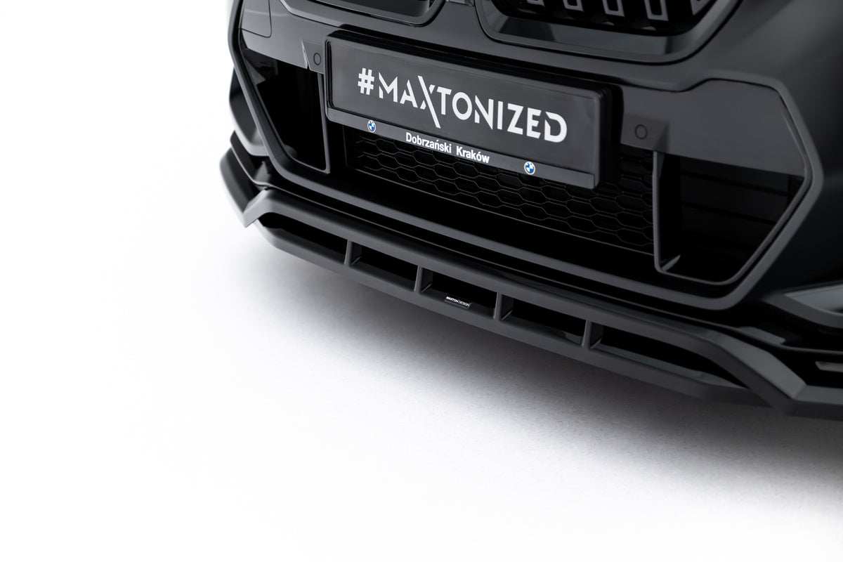 Street+ Spoilerlippe Front Ansatz passend für BMW X1 M35i U11 schwarz Hochglanz – Ansicht 4